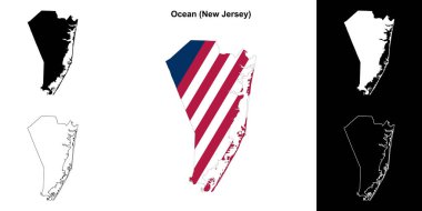 Ocean County (New Jersey) ana hat haritası seti