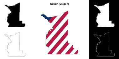 Gilliam County (Oregon) ana hat haritası seti