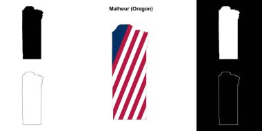 Malheur İlçesi (Oregon) ana hat haritası seti