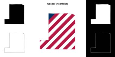 Gosper County (Nebraska) ana hat haritası seti