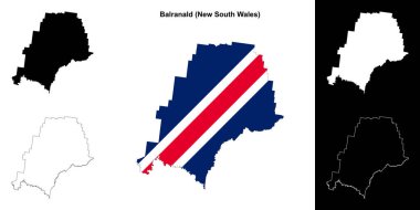Balranald (Yeni Güney Galler) ana hat haritası seti