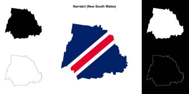 Narrabri (Yeni Güney Galler) ana hat haritası seti