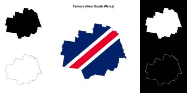 Temora (Yeni Güney Galler) ana hat haritası seti