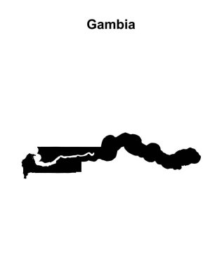 Gambiya boş harita tasarımı