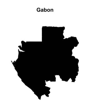 Gabon boş harita tasarımı
