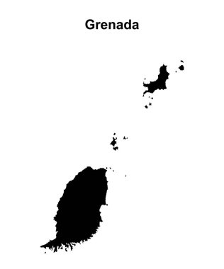 Grenada boş harita tasarımı