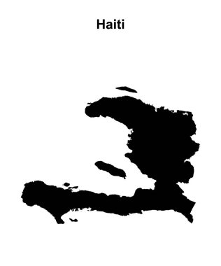 Haiti boş ana hat haritası tasarımı