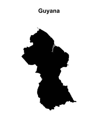 Guyana boş harita tasarımı