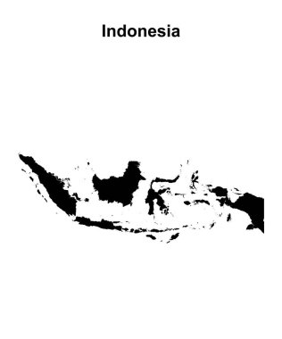 Endonezya boş ana hat haritası tasarımı