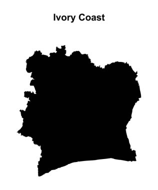 Fildişi Sahili boş ana hat haritası tasarımı