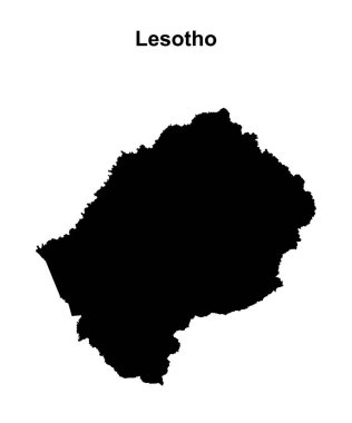 Lesotho boş ana hat haritası tasarımı