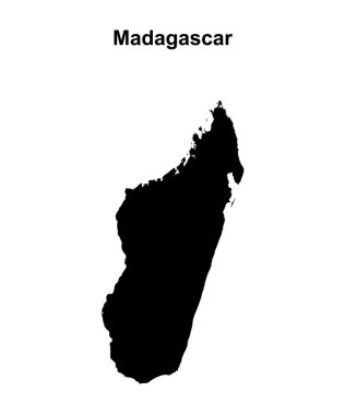 Madagaskar boş ana hat haritası tasarımı