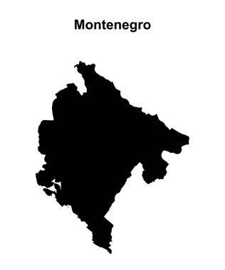 Karadağ boş harita tasarımı
