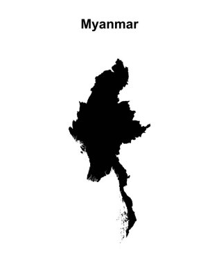 Myanmar boş harita tasarımı