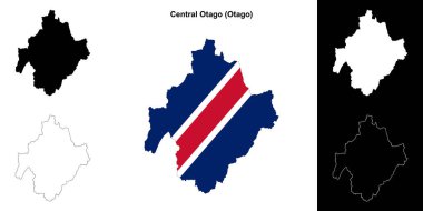 Merkez Otago boş ana hat haritası seti