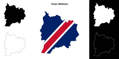 Taupo boş çizgi haritası ayarlandı