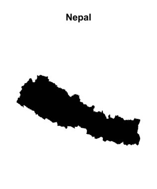 Nepal boş ana hat haritası tasarımı