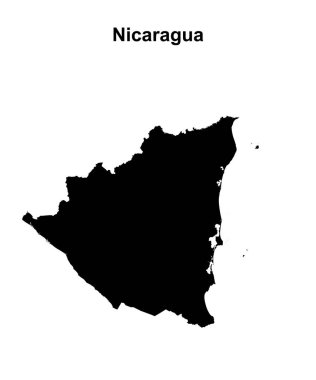 Nikaragua boş ana hat haritası tasarımı