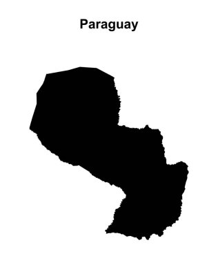 Paraguay boş harita tasarımı