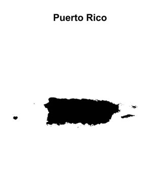 Porto Riko boş harita tasarımı