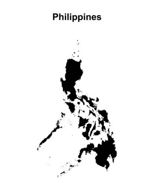 Filipinler boş ana hat haritası tasarımı