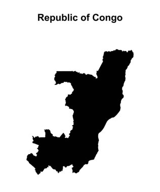 Kongo Cumhuriyeti ana hatları boş harita tasarımı