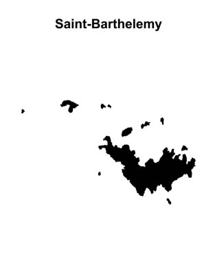 Saint-Barthelemy boş ana hat haritası tasarımı