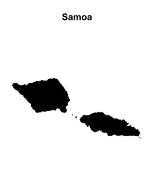 Samoa boş dış hat haritası tasarımı
