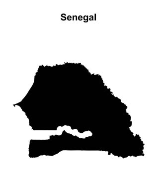 Senegal boş ana hat haritası tasarımı