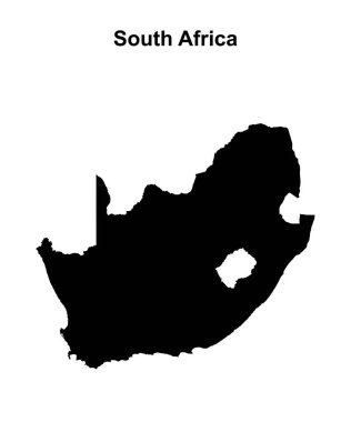 Güney Afrika boş ana hat haritası tasarımı