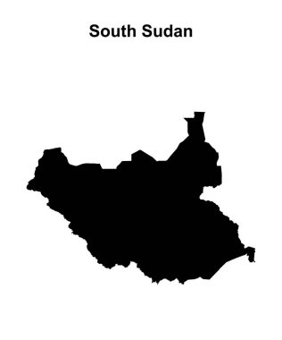 Güney Sudan boş ana hat haritası tasarımı