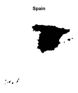 İspanya boş harita tasarımı