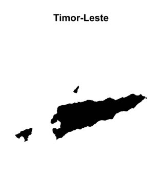 Timor-Leste boş ana hat haritası tasarımı