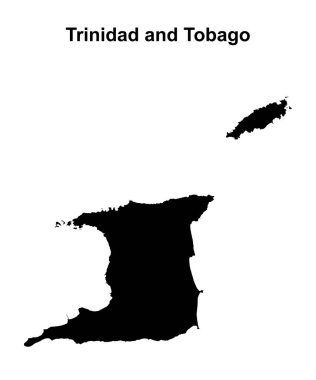 Trinidad ve Tobago boş harita tasarımı