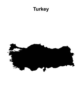 Türkiye 'nin boş ana hat haritası tasarımı