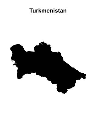 Türkmenistan boş ana hat haritası tasarımı