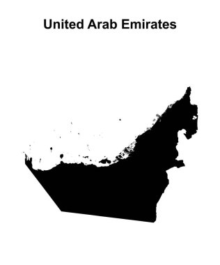 Birleşik Arap Emirlikleri boş harita tasarımı