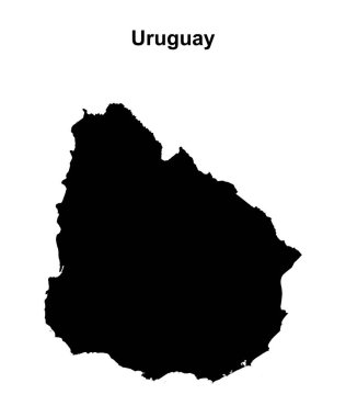 Uruguay boş ana hat haritası tasarımı