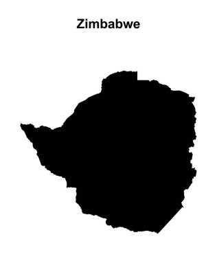 Zimbabwe ana hatları boş harita tasarımı