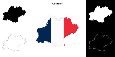 Occitanie bölgesi ana hat haritası seti