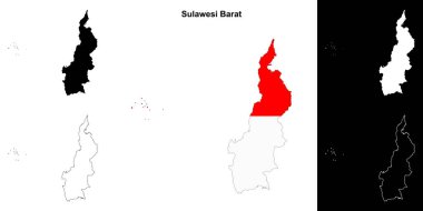 Sulawesi Barat eyalet ana hat haritası seti