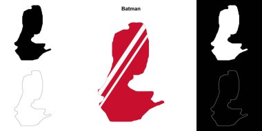 Batman eyalet ana hat haritası seti