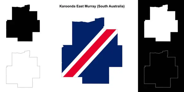 stock vector Karoonda East Murray (South Australia) outline map set