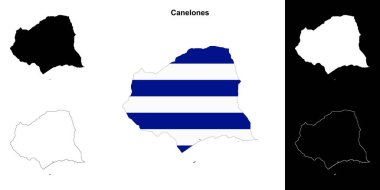 Canelones bölümü ana hat haritası seti