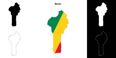 Benin boş çizgi haritası ayarlandı