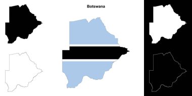 Botswana boş dış hat haritası ayarlandı