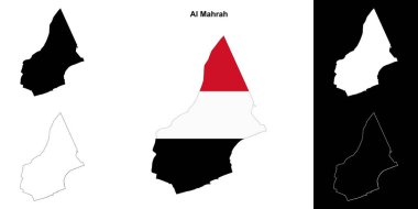Al Mahrah valilik ana hat haritası seti