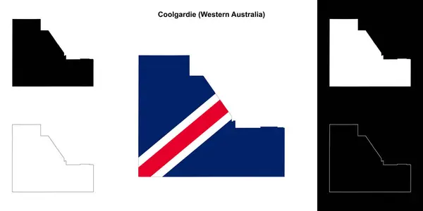 Stock vector Coolgardie (Western Australia) outline map set