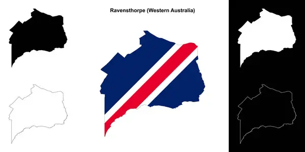 stock vector Ravensthorpe (Western Australia) outline map set