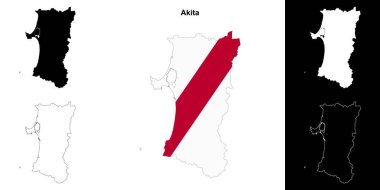 Akita vilayet ana hat haritası seti